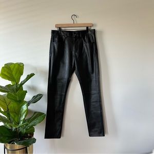 Zara faux leather skinny pants 31”